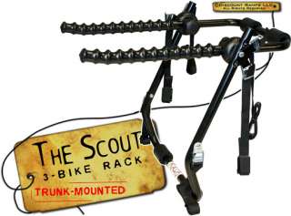 SCOUT 3 BIKE TRUNK MOUNT BIKE BICYCLE RACK CARRIER CL  