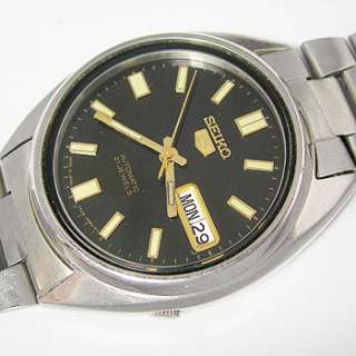 JAPAN 1980 MENS WATCH SEIKO5 AUTOMATIC 7S26 BLACK COLOR DIAL  