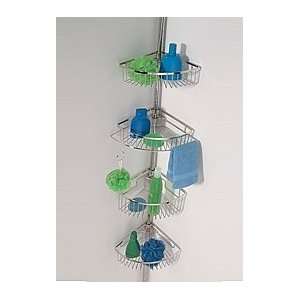    Stainless Steel Tension Pole Bath Shower Caddy: Home & Kitchen