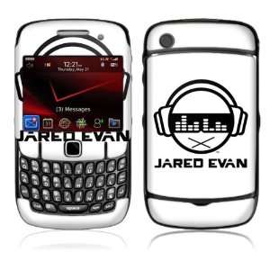   BlackBerry Curve  8330  Jared Evan  Logo White Skin Electronics