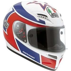   AGV Grid Lucchinelli Replica Helmet   Small/Red/White/Blue Automotive
