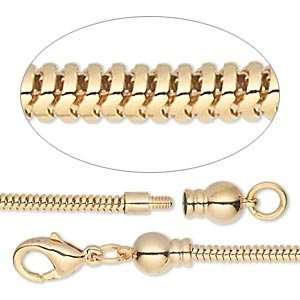  #30933 Dione™ Easy On Chain, gold plated brass, 2.6mm snake 