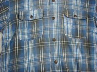   Brothers Cotton Flannel Sanforized Work Shirt Union Made Gussets 15.5