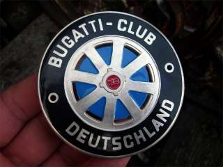 BUGATTI   CLUB DEUTSCHLAND Car grille radiator Badge  