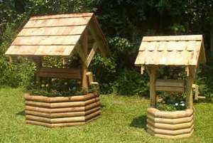 Wooden Wishing Well Planters   Plan and Pattern  