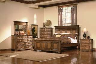  Bedroom Furniture on King Panel Bed Natural Oak Wood Bedroom Furniture Set