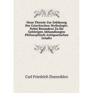   Philosophisch Antiquarischen Inhalts Carl Friedrich Dornedden Books
