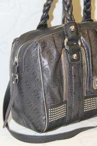 WOMAN Satchel Handbag Purse Black #GU 3990  