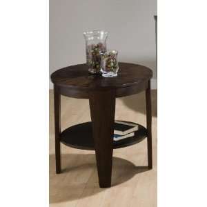  Whylie Walnut Finished Round End Table: Home & Kitchen