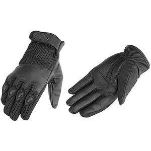  RIVER ROAD MYSTIC LEATHER/MESH GLOVES (SMALL) (BLACK 