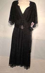   Clothing Womens PLus Size Retro Glam Dress /Black Teal /Size 0