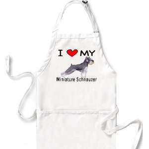  I Love My Miniature Schnauzer Apron