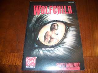 Wolf Child SNES Instruction Manual Booklet ONLY  