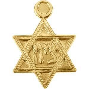  14kt Yellow Gold Religious Star Stamping Jewelry