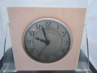 Art Deco Vintage Metalair Perspex Bakelite Photo Frame Desk Clock 