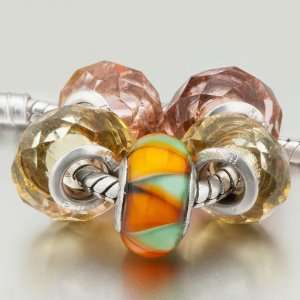  5 Beautiful Pattern Brown Pandora Beads Bracelets: Pugster 