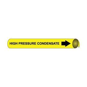 D4058   Pipe Marker Precoiled, High Pressure Condensate B/Y, Fits 3 3 