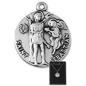  Christian Catholic Patron Saint St Sebastian Pewter Medal 