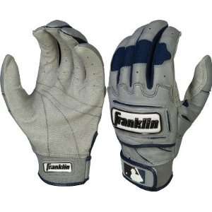 : Franklin Adult Gry/Navy Tectonic Pro Batting Gloves   Small   Adult 