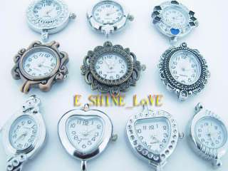 10XMixed Style Silver Assorted WatchFace Charm Freepost  