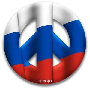    Peace Symbol Magnet of Russia Flag by MEYOTO LLC