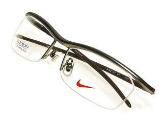 Nike Flexon 4111 014 Rx Titanium Eyeglasses Frames Charcoal Gray 57 17 