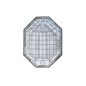 27W X 37H Beveled Glass Octagon Stained Glass Window  
