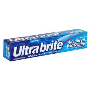 Ultra Brite Advanced Whitening Anticavity Fluoride Toothpaste, Clean 