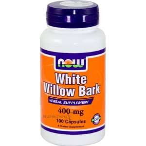  Now White Willow Bark 400mg, 100 Capsule Health 