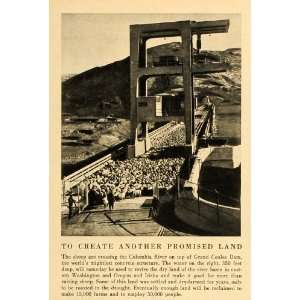  1945 Print Columbia River Sheep Farm Agriculture Grand Coulee Dam 