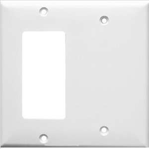   Lexan Wall Plates 2 Gang 1 GFCI 1 Blank White 81221