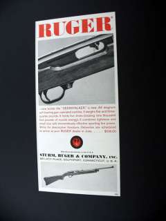 Ruger Deerstalker 44 Magnum rifle gun 1961 print Ad  