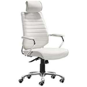   Zuo Enterprise Collection High Back White Office Chair