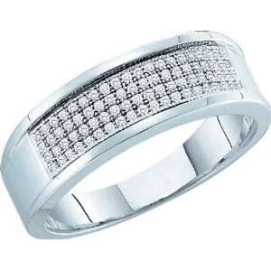  The Fortitude Diamond Mens Band 10K White Gold with .25CT 