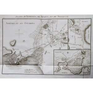 Mentelle Map of Ancient Athens,Sparta,Syracuse (1804 