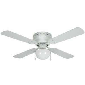  White 42 Inch Hugger Ceiling Fan