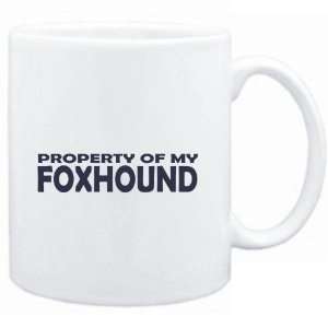  Mug White  PROPERTY OF MY Foxhound EMBROIDERY  Dogs 