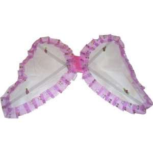  White Chiffon Wings Sequin Lace Trim Fairy Princess Butterfly Angel 