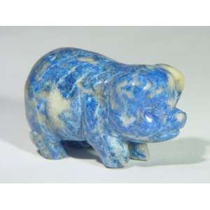 Afghanistan Lapis Lazuli Pig Hog Stone Carving Lapidary