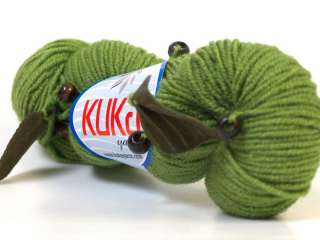 Lot of 6 Skeins ICE WINTERTIME (50% Wool) Hand Knitting Yarn Green 