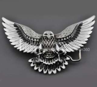 3D Attacking Hunting Swooping OWL Eagle Bird of Prey Buckle Genuine 
