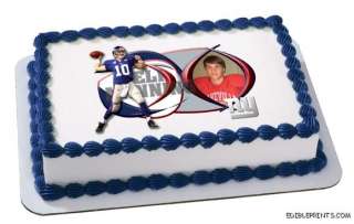 Eli Manning Photo Edible Image Icing Cake Topper  