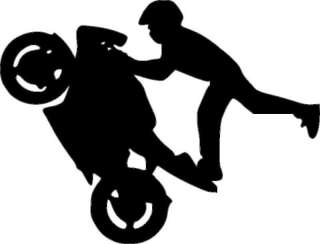 Motorcycle trick rider CBR Honda art vinyl sticker 487  