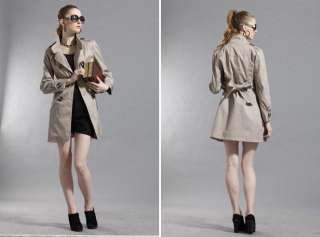 Womens Double breasted Trench Coat/Jacket Slim fit DY04  