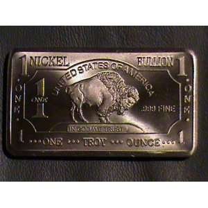  Rare Mint 1oz Troy Ounce Nickel Bullion Bar 999 Pure Fine 