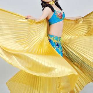 Gold Handmade Belly dance isis Wings Costume,Sticks  