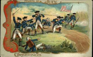 FOURTH OF JULY Revolutionary War Battle c1910 PC  
