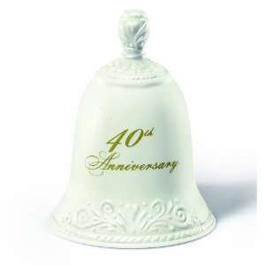  Russ 40th Anniversary Porcelain Bell, 4 Inch: Home 
