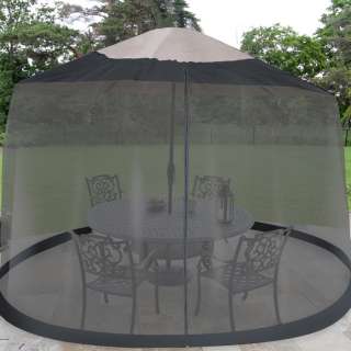Outdoor Umbrella Table Screen   Black   Enjoy Outdoors Without Pesky 