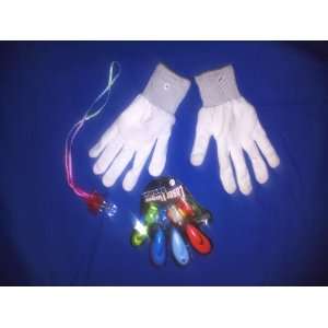  LED Rave gloves (6 functions) + 20 Finger laser lights + 5 